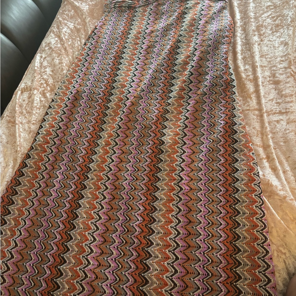 Multicolor Zigzag Patterned Skirt